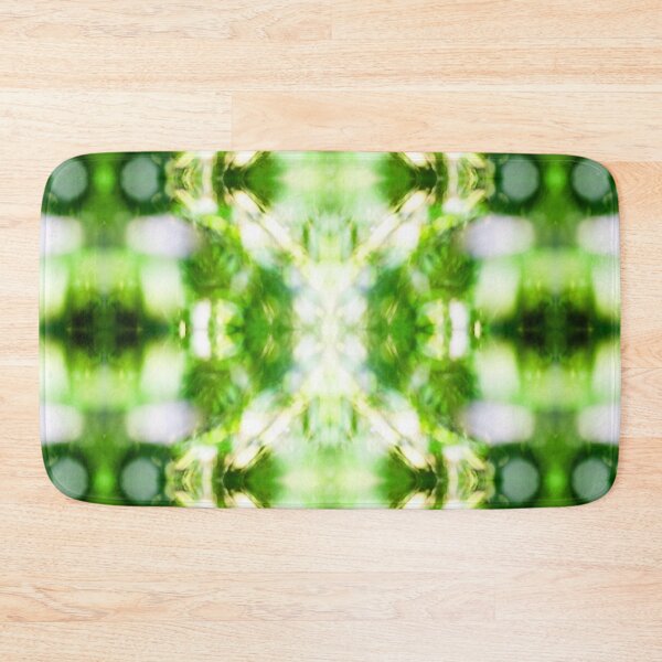 Item preview, Abstract green nature bokeh background pattern surreal shaped symmetrical kaleidoscope designed and sold by Grégory DUBUS.