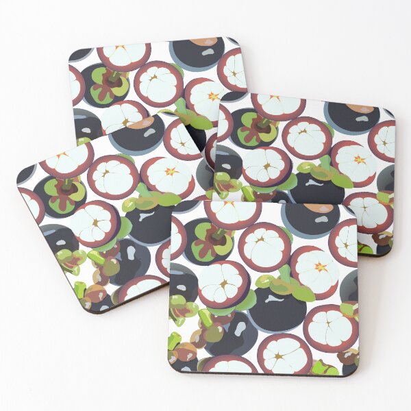 Item preview, Mangosteen Tropical Fruit Seamless Pattern designed and sold by PurpleTank.