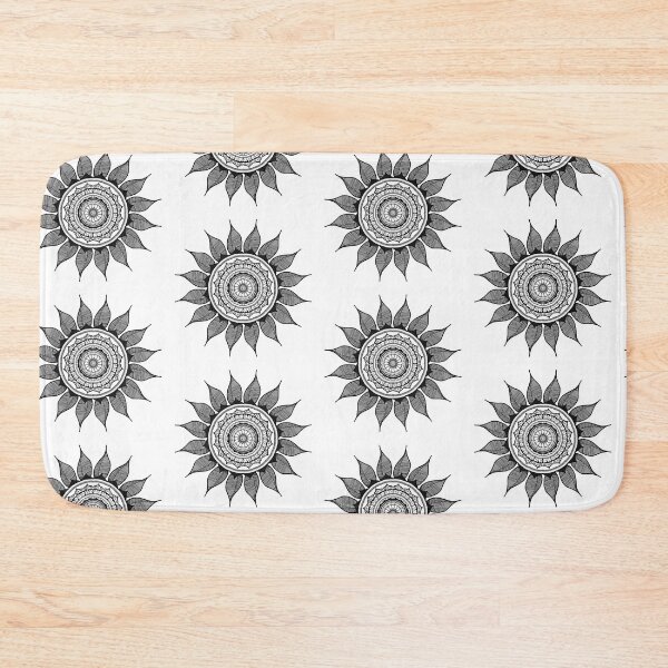 Item preview, black simple henna-inspired geometric pattern designed and sold by MargheritaLidia.