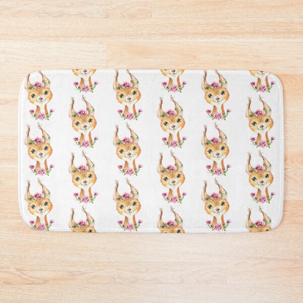 Item preview, Woodland Squirrel with Pink Floral Poppies designed and sold by Paulele.