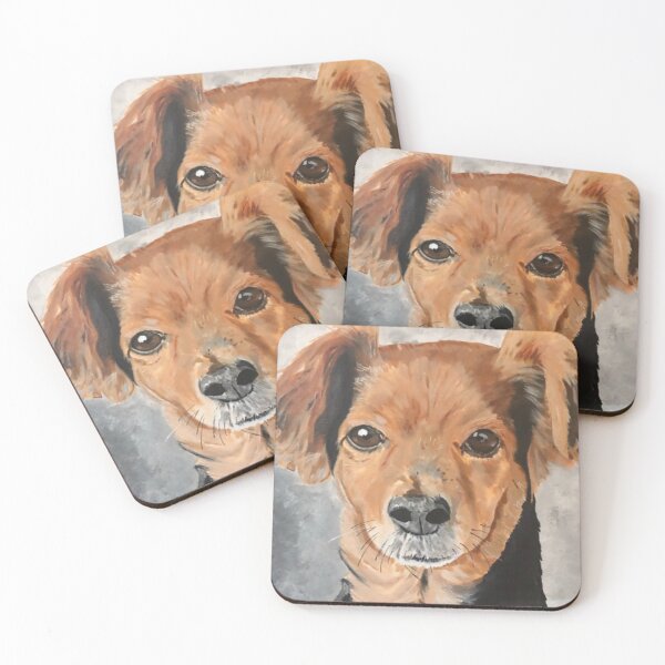 Item preview, A lovely little dog, acrylic on art board designed and sold by PaulBenbowArt.