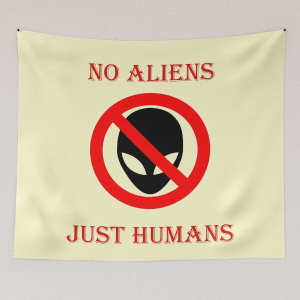 Item preview, No aliens, just humans designed and sold by helenkaiy.
