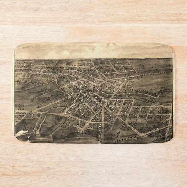 Item preview, Vintage Map of Battle Creek MI (1870) designed and sold by BravuraMedia.