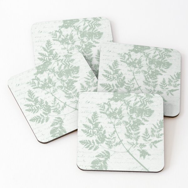 Item preview, Farmhouse botanical teal floral vintage style handmade print 1 designed and sold by KasparekFineArt.
