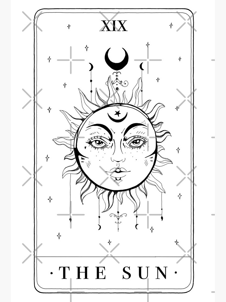 Sun Tarot Card Art Board Print By Thestardustshop Redbubble