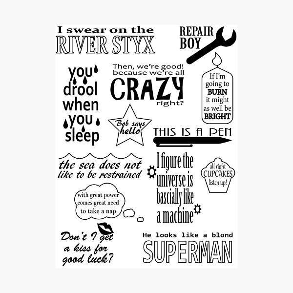 Heroes of Olympus Quotes Photographic Print