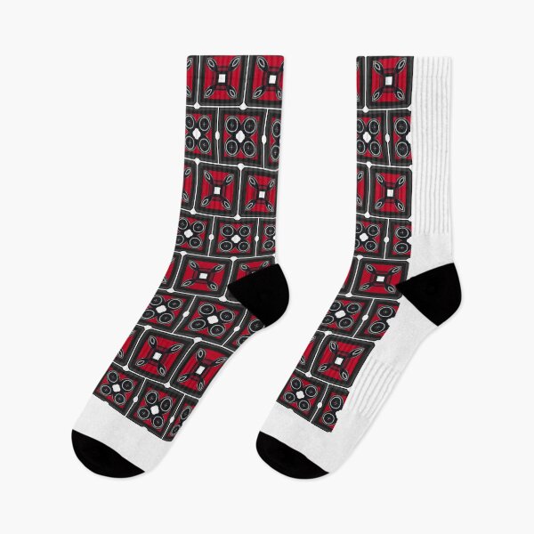 Item preview, Black. Red. White. Circles. Repeating Pattern  designed and sold by shirtdan.