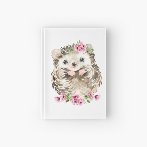 Item preview, Woodland Hedgehog with Pink Floral Poppies designed and sold by Paulele.