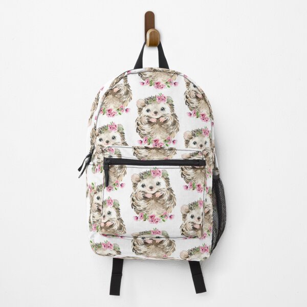 Item preview, Woodland Hedgehog with Pink Floral Poppies designed and sold by Paulele.
