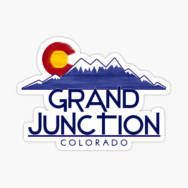 Grand Junction Colorado wood mountains Sticker