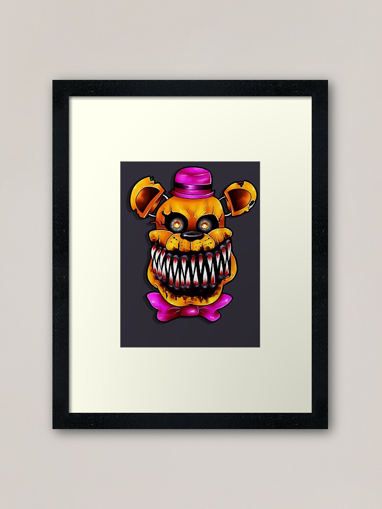 Personalized Fnaf Five Nights At Freddy's Nightmare Fredbear Birthday Card  - Red Heart Print