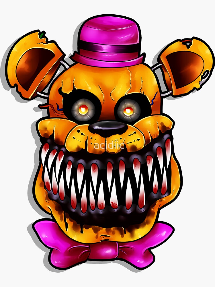 Nightmare Fredbear Fnaf4 Sticker - Nightmare Fredbear Fnaf4