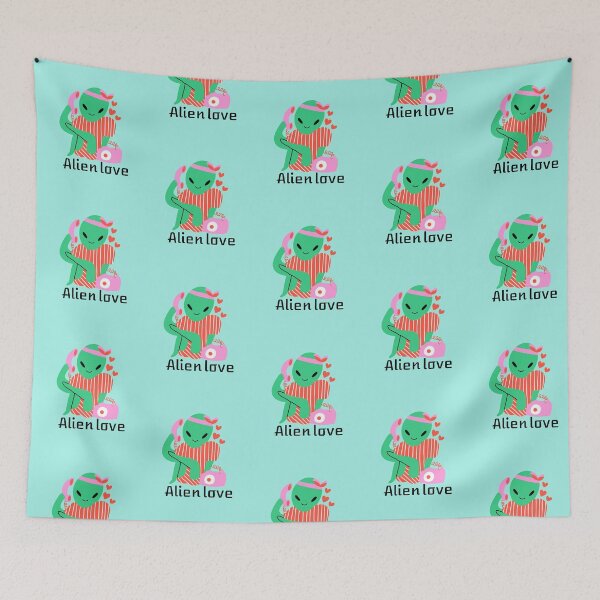 Item preview, Space alien love funny design  designed and sold by cathelkav.