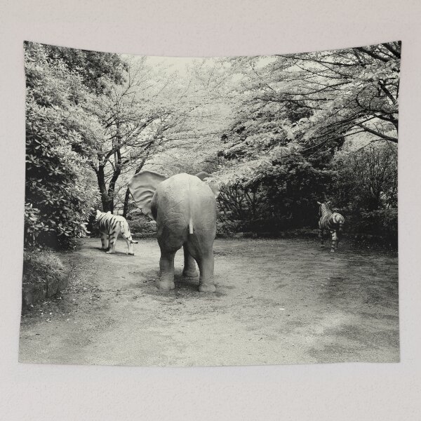 Item preview, Black and white photograph of wild animals designed and sold by kansaikate.
