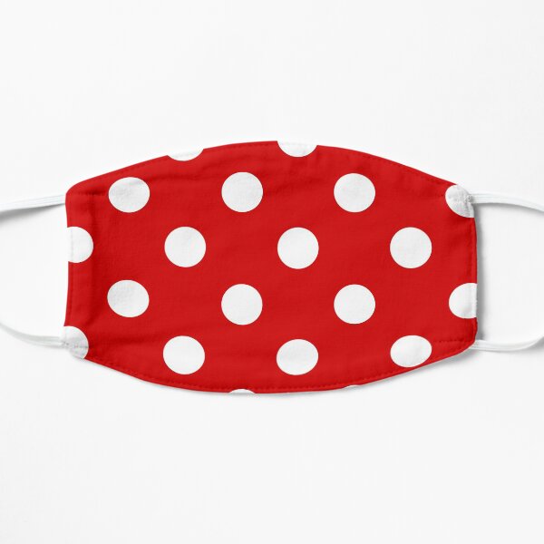 Red and White polka dots | Halloween Outfit Flat Mask