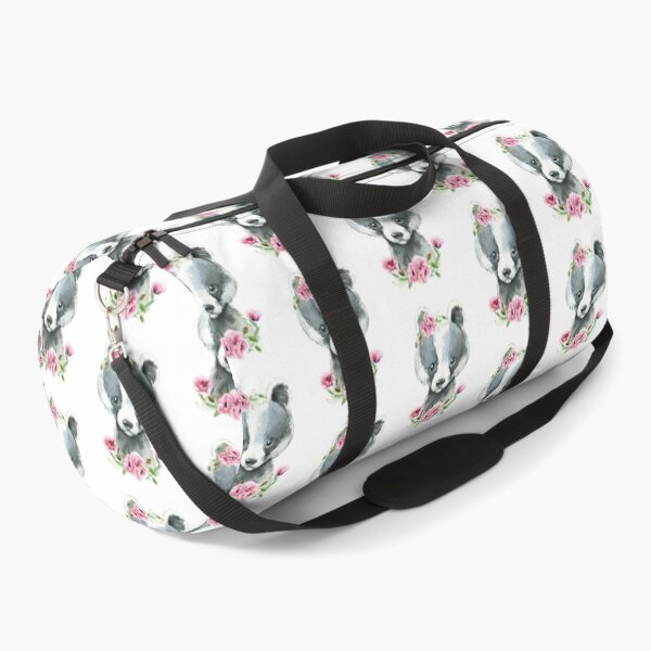 Item preview, Woodland Badger with Pink Floral Poppies designed and sold by Paulele.