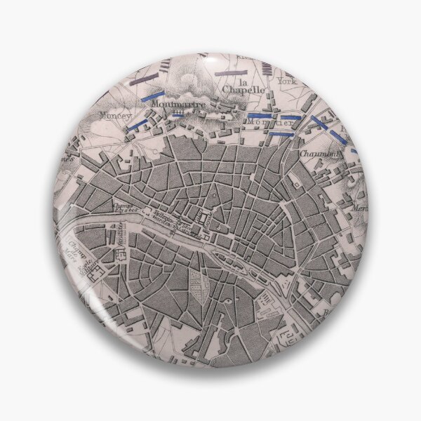 Item preview, Vintage Battle of Paris Map (1814) designed and sold by BravuraMedia.