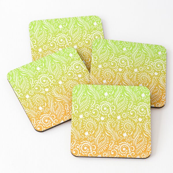 Item preview, Floral and Leaves - Lime & Orange (Citrus Lover Collection) designed and sold by CreativityRoams.