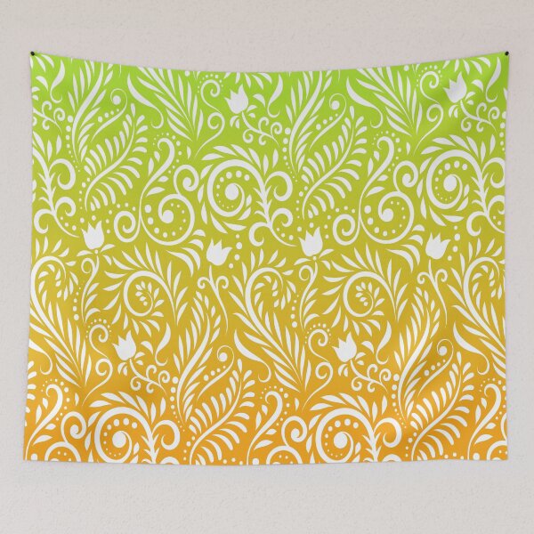 Item preview, Floral and Leaves - Lime & Orange (Citrus Lover Collection) designed and sold by CreativityRoams.