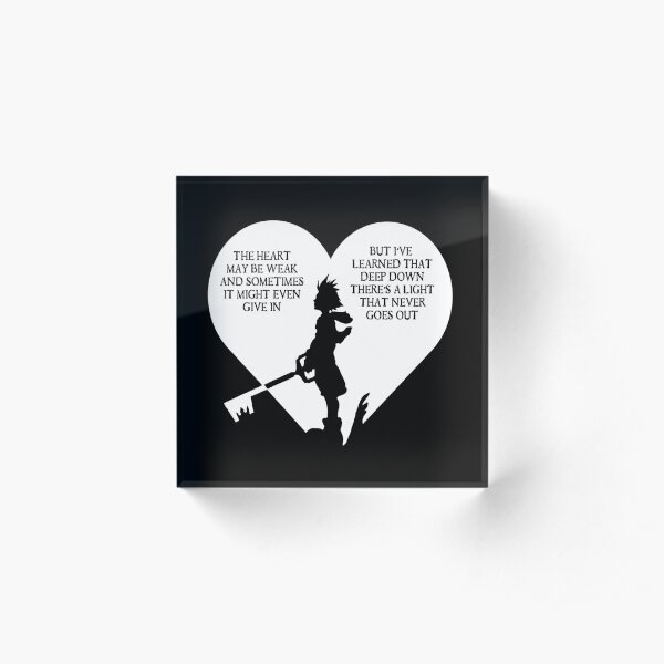 Kingdom hearts sora quote Acrylic Block