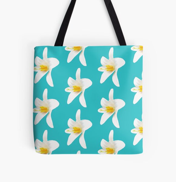 Isolated white lily All Over Print Tote Bag