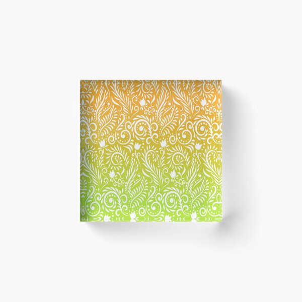 Item preview, Floral and Leaves - Lime & Orange RS (Citrus Lover Collection) designed and sold by CreativityRoams.