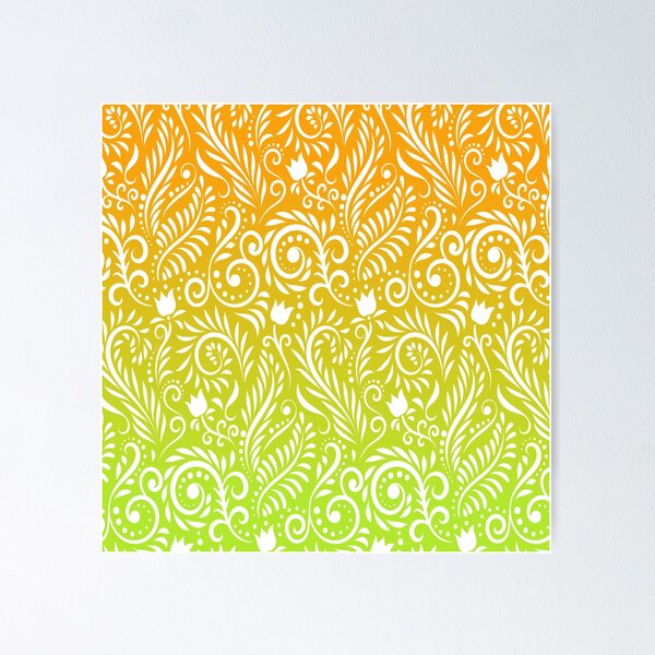 Item preview, Floral and Leaves - Lime & Orange RS (Citrus Lover Collection) designed and sold by CreativityRoams.