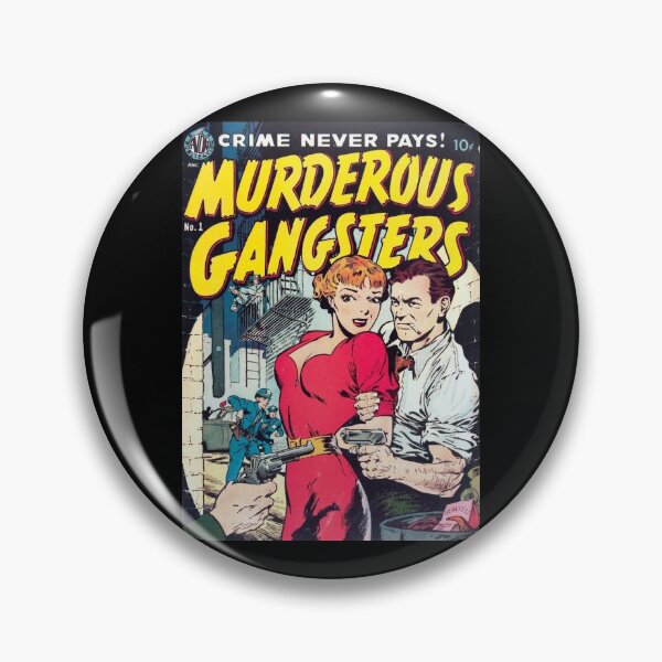 Item preview, Murderous Gangsters - Vintage Comic Book Cover designed and sold by CrimeLab.