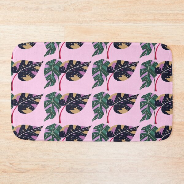 Item preview, Pink Green And Black Tropical Leaves Design designed and sold by Easy Breezy.