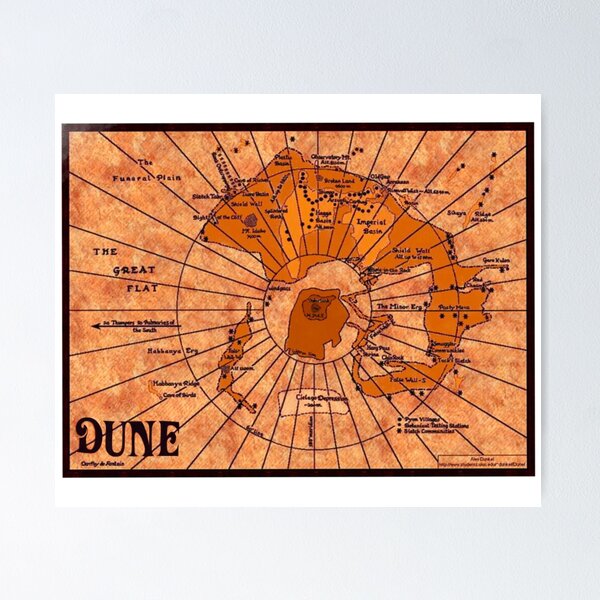 Item preview, DUNE Map designed and sold by LuluStardust.