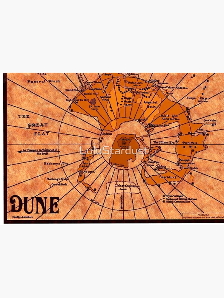 "DUNE Map" Hardcover Journal for Sale by LuluStardust Redbubble