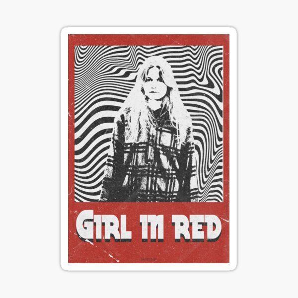 Girl in red | Retro Sticker