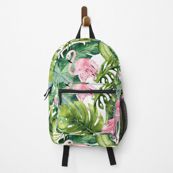 Item preview, Watercolor Pink Flamingo + Tropical Foliage Pattern designed and sold by PixDezines.