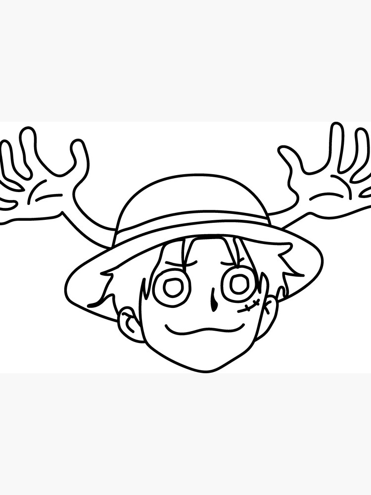 Impression Rigide Luffy Imite Chopper One Piece Par Tgodard16 Redbubble