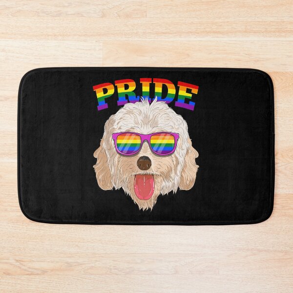 Item preview, Gay Pride Goldendoodle Dog with LGBT Rainbow Sunglasses designed and sold by fatamyfan1.