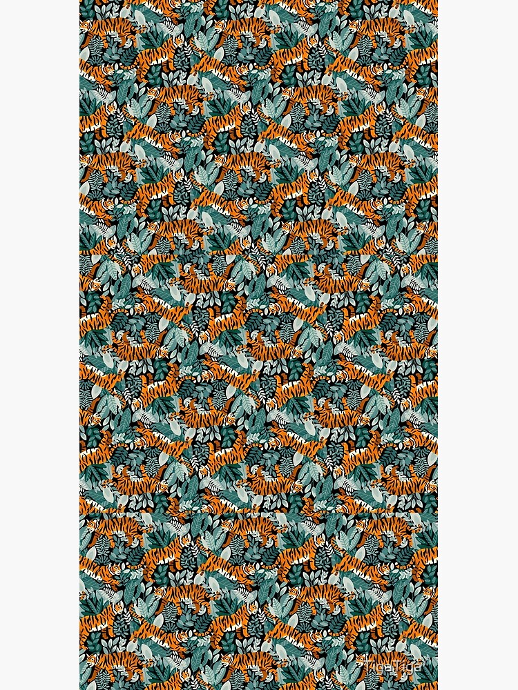 Bengal Tiger Teal Jungle by TigaTiga