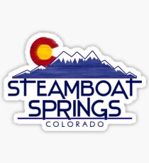 Steamboat Springs Colorado wood mountains Sticker