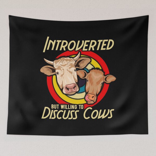 Item preview, Funny Introverted But Willing To Discuss Cows designed and sold by perfectpresents.