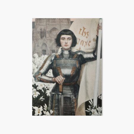 A 1903 engraving of Joan of Arc. Art Board Print