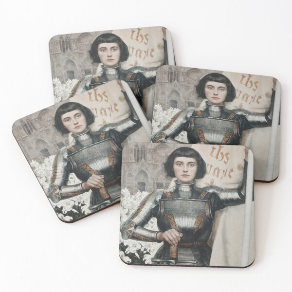 A 1903 engraving of Joan of Arc. Coasters (Set of 4)
