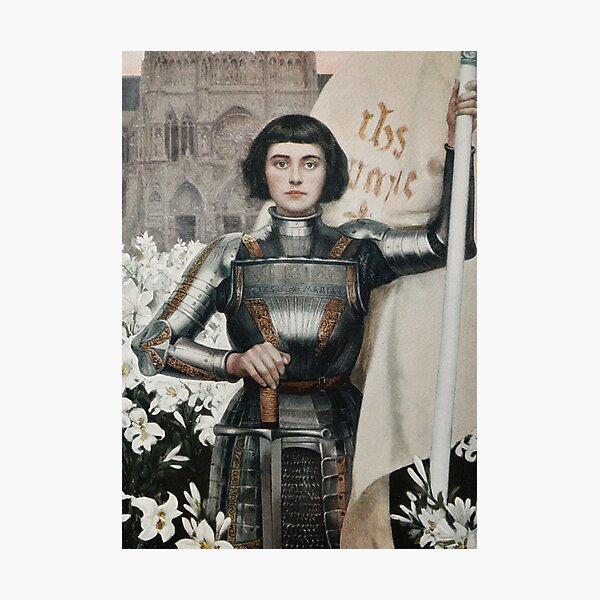 A 1903 engraving of Joan of Arc. Photographic Print