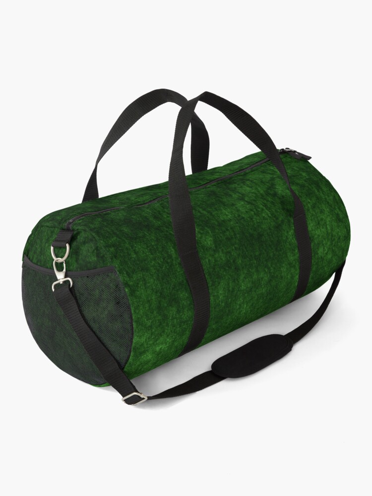 Alternate view of Emerald Green Grass Velvet | Texture Duffle Bag