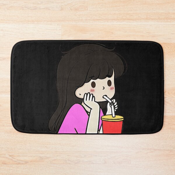 Item preview, 2 - Drinking Cola Girl, cute cartoon COUPLES DESIGN for children, for family, for brother and sister or for best friends. designed and sold by 2AcesDesign.