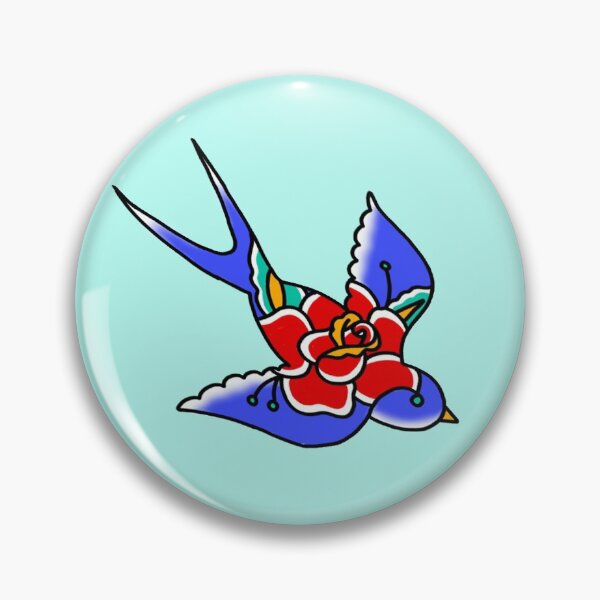 Item preview, swallow rose tattoo designed and sold by rafaelwolf.