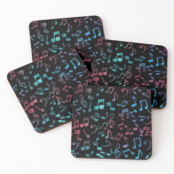 Item preview, Multi Color Music Notes Pattern designed and sold by Primroaddesigns.
