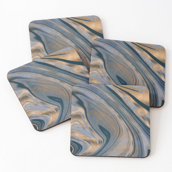 Item preview, Blue Copper Gold Marbled Gemstone designed and sold by artsandsoul.