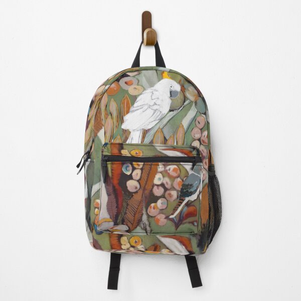 Cockatoo and kookaburra catch up Backpack