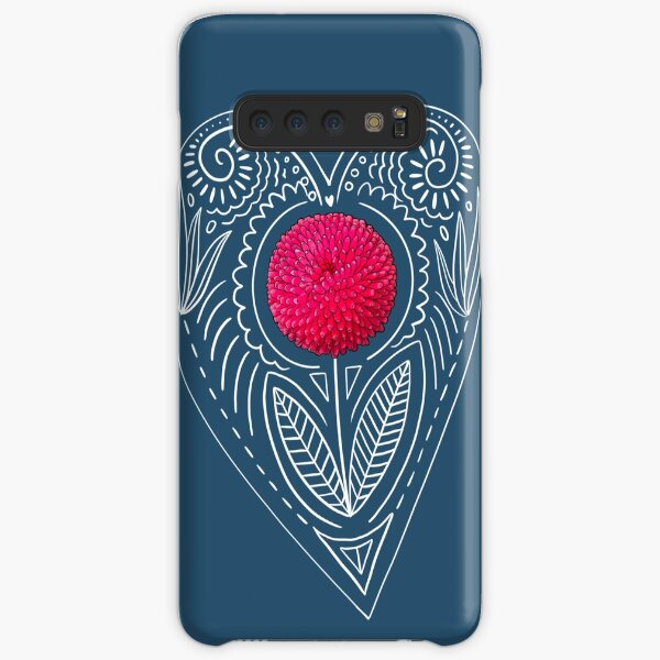 White Heart Flower Samsung Galaxy Snap Case