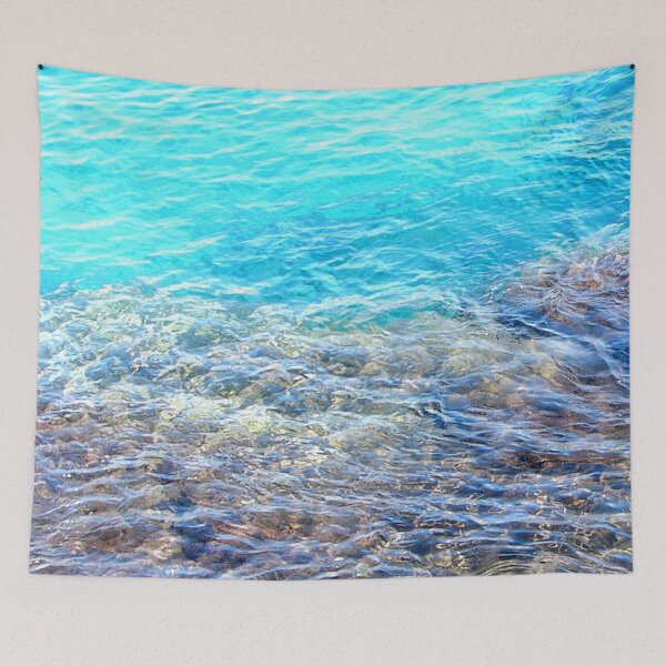 Item preview, Blue ocean waves  designed and sold by JarmilaRaja.