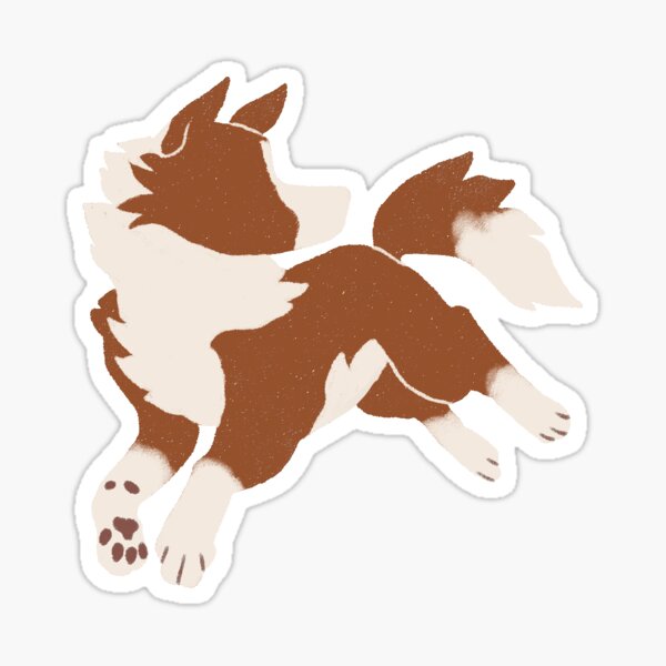 Red Collie Sticker